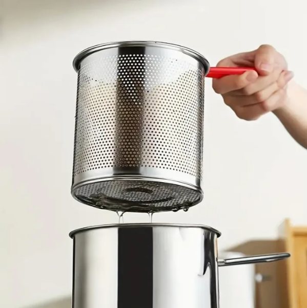 Olla Freidora De Acero Inoxidablecesta